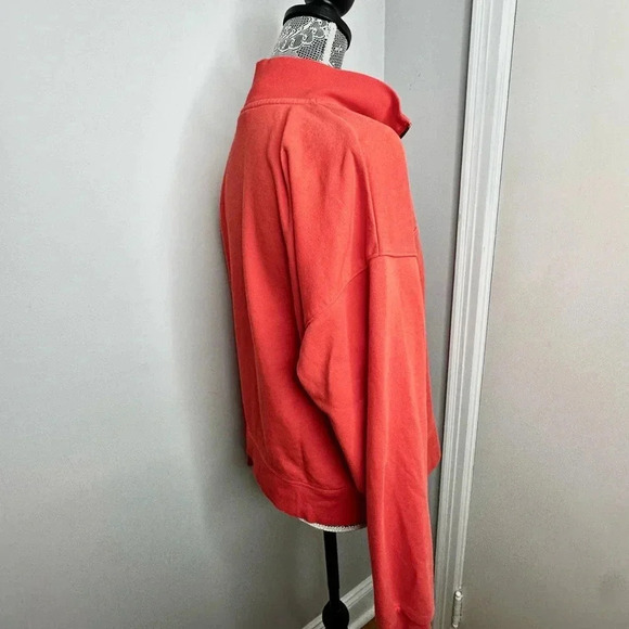 NWOT. Women’s Champion 1/4 Zip Salmon/pink Pullover Sweatshirt. Logo. Large. - Picture 3 of 10